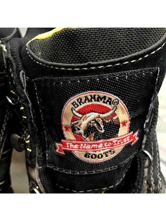 BRAHMA BOOTS- MENS BLACK STEEL TOE LACE UP WORKING BOOTS SIZE 10 main image 6